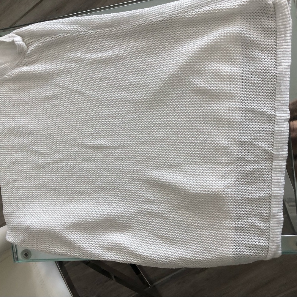 Calvin Klein White Textured Knit Pullover